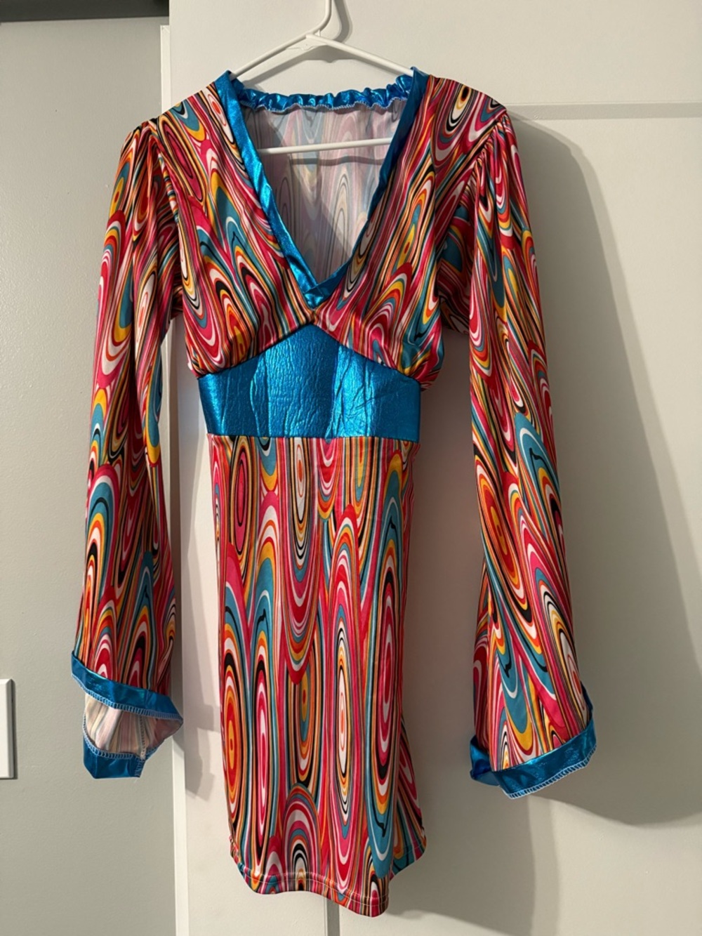Rubie's Multicolor Swirl Dress with Turquoise Accents Disco Costume